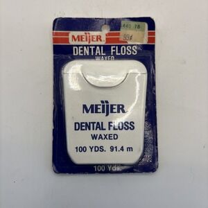 Vtg Meijer Dental Floss Waxed 100 Yards Sealed NOS USA